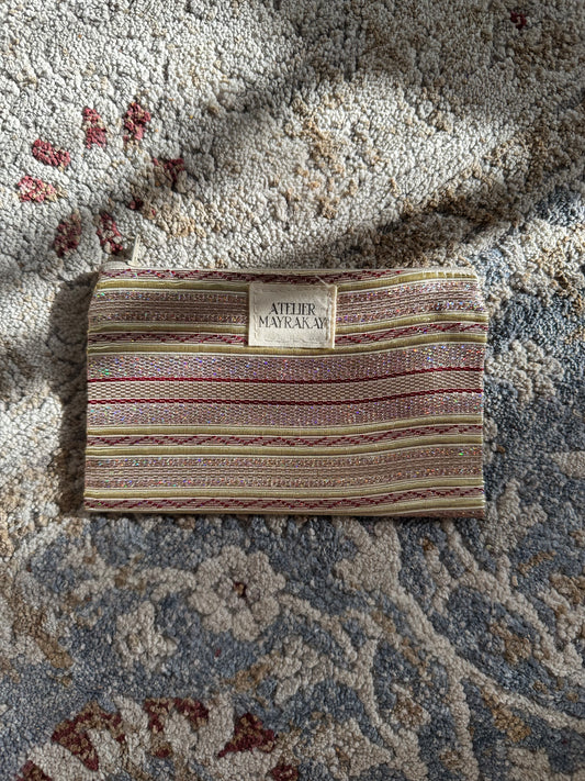 Petite pochette mensouj ligne rose rouge